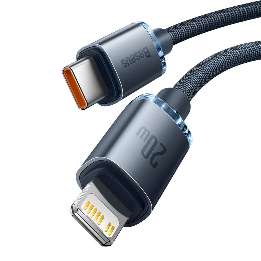 Baseus Cable Lightning to USB-C Crystal Series 2.0m White