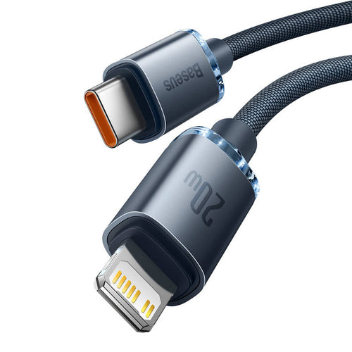 Baseus Cable Lightning to USB-C Crystal Series 2.0m White