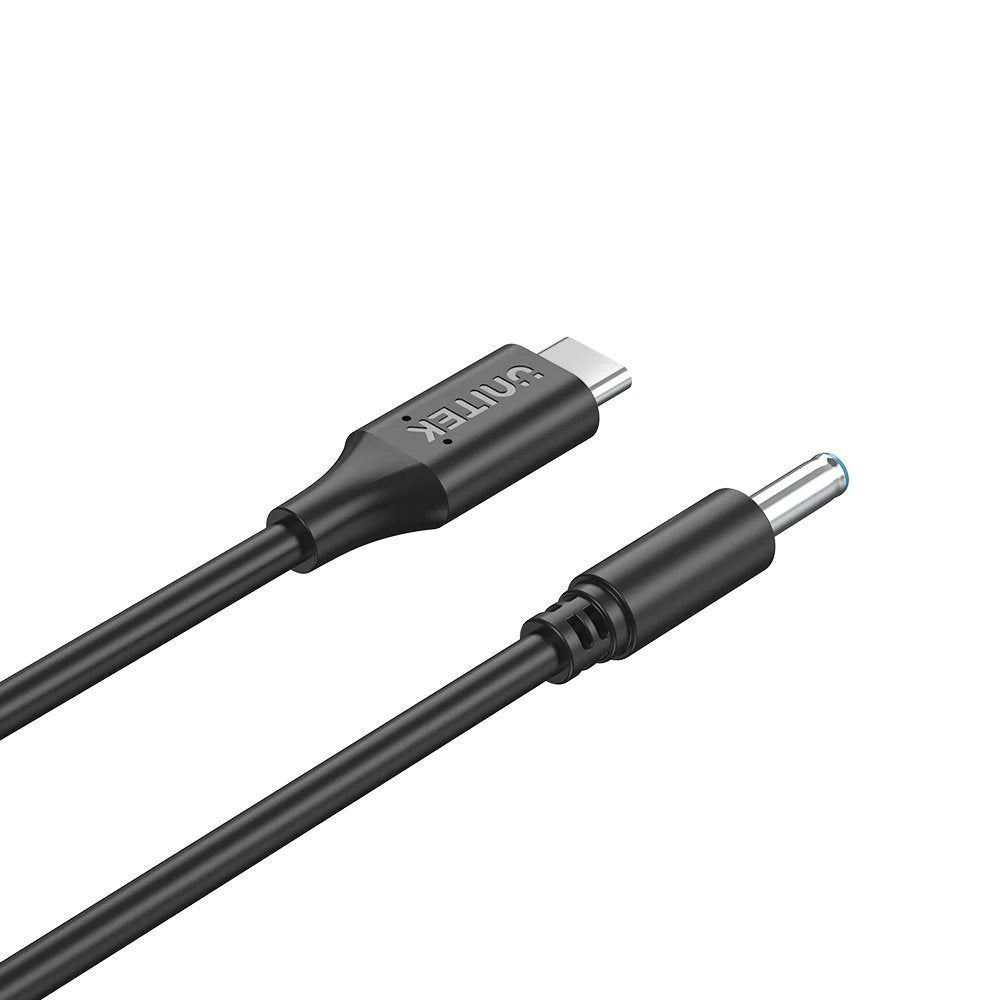 Unitek UCL USB-C to DC Cable 1.8m 65W for HP 4.5×3.0mm C14117BK