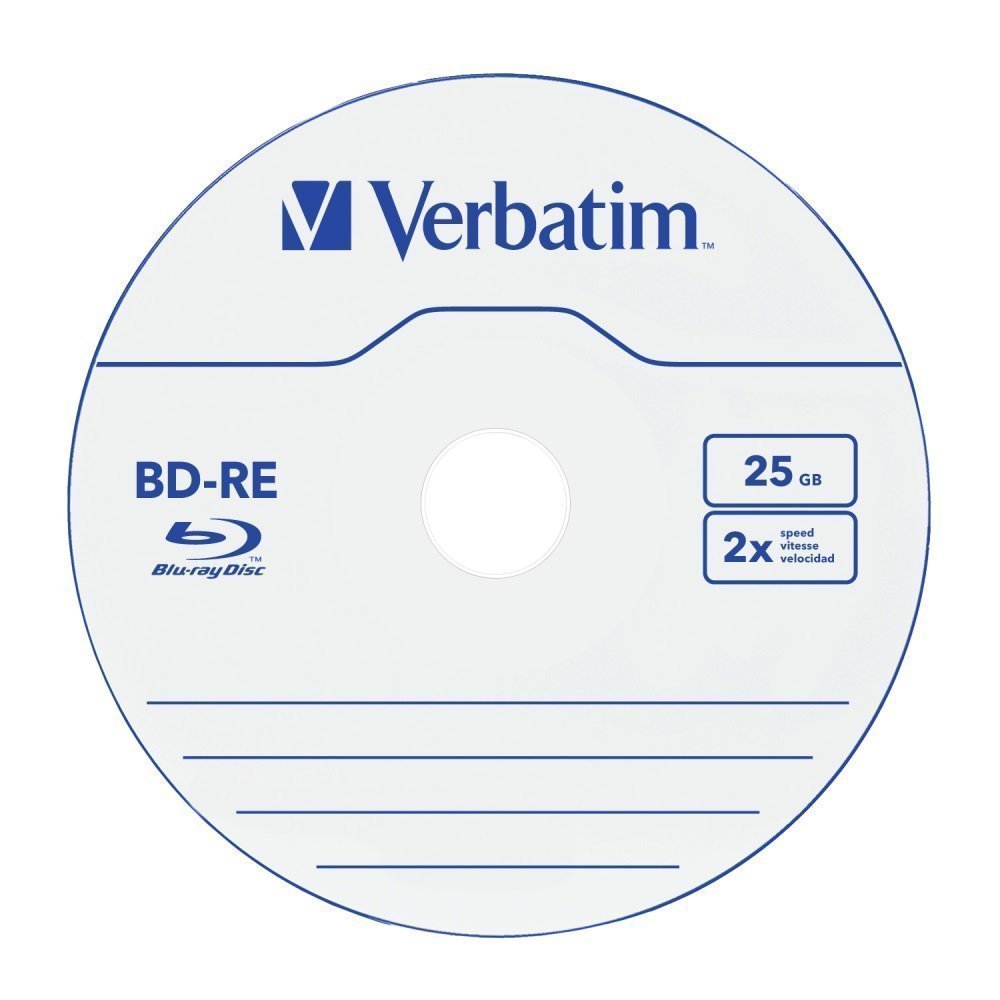 Verbatim BD-RE 25GB 2X 5-Pack Jewel Case 43615