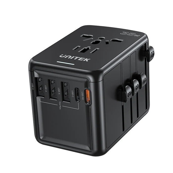 Unitek Charge Wall 20W Travel Adapter USBC+USBA Black P1120A