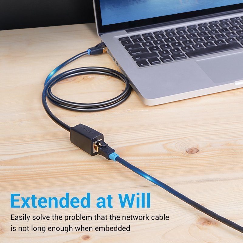 Vention NETWORK Cable CAT8 SFTP M-F Extension 10.0m Black IKHBL
