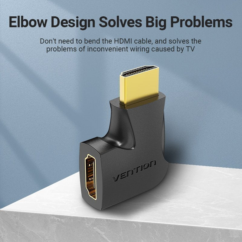 Vention HDMI Adaptor Male to Female 90 Degree Vertical Flat AIPB0