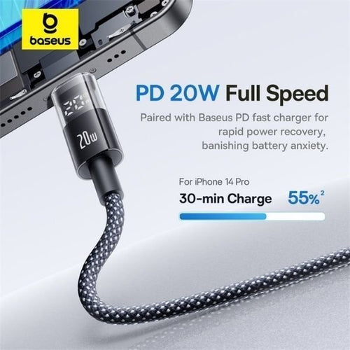Baseus Cable Lightning to USB-C Display 2 Series Braided 20W 2.0m Black