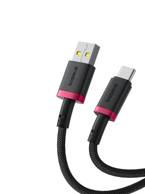 Baseus Cable USB-C to USB-A Dura Series Braided 1.0m Black+Red
