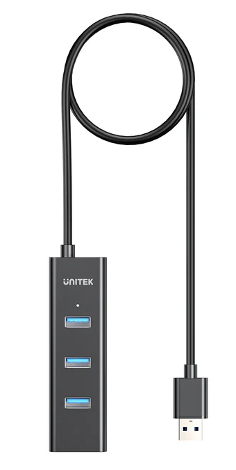 Unitek Y-3089 4x USB-A 3.0 Ports & 1x USB-C Power Port with 1.2m Cable