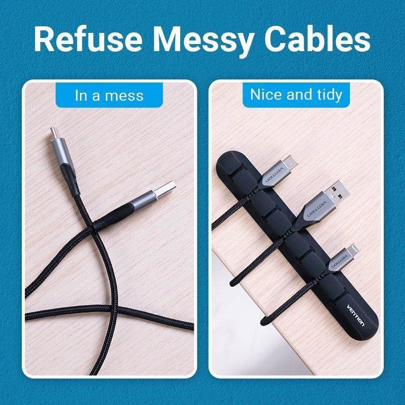 Vention Cable Organiser 5 Ports Desktop Cable Manager 6mm KBRB0