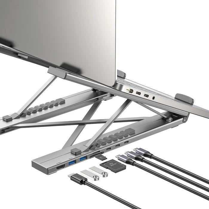 Unitek Stand for Laptop Foldable w/Hub 2xUSBA/1xC/HDMI/SD/PD100W D1137A