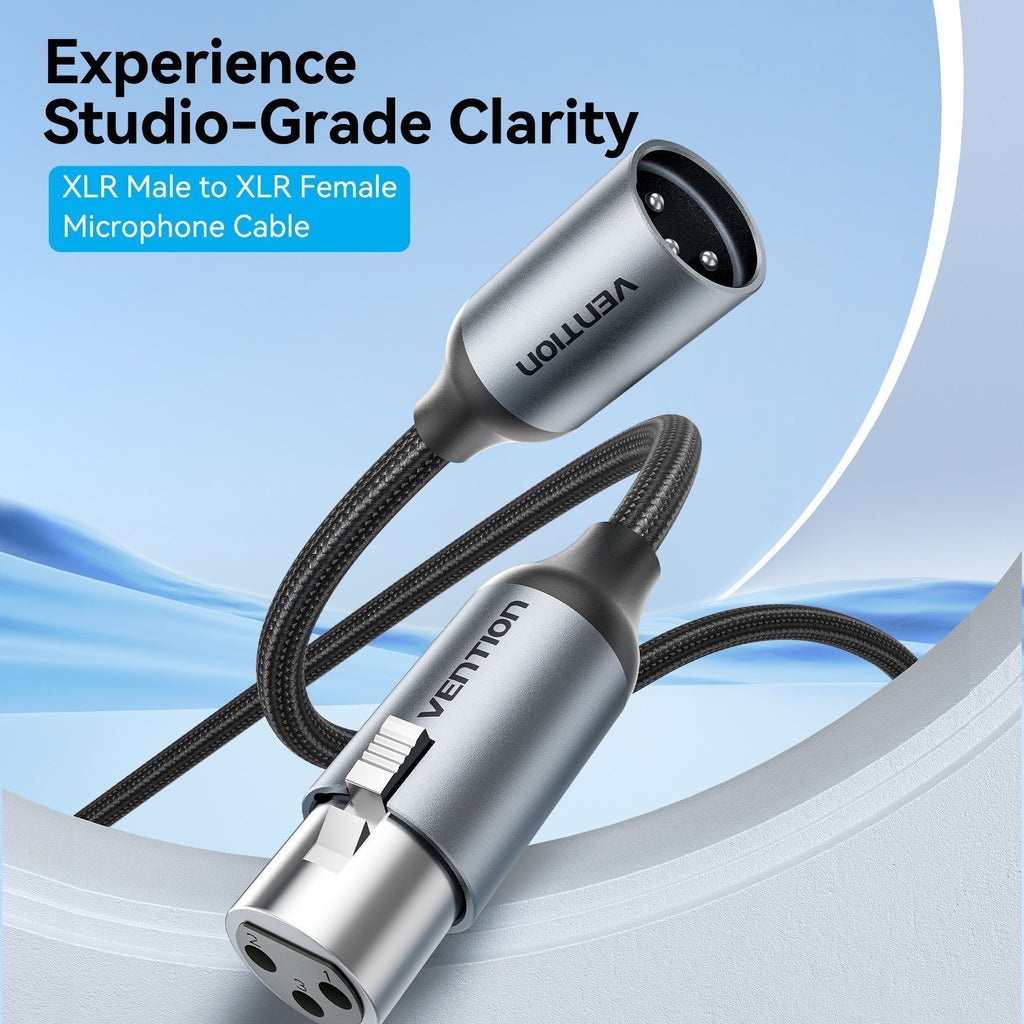 Vention AUDIO XLR M-F Cable Braided-Metal 5.0m BKHHJ