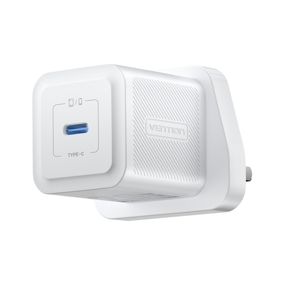 Vention Charger Wall GaN 20W 1xUSBC UK-Plug Mini White FEPW0-UK