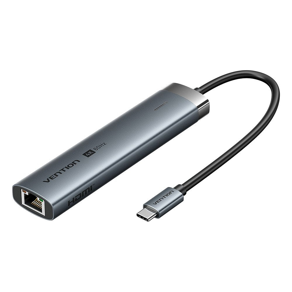 Vention HUB USB-C 1xUSB-C 3.2/2xUSB3.0/HDMI 4K60Hz/Gb/PD TGNHB