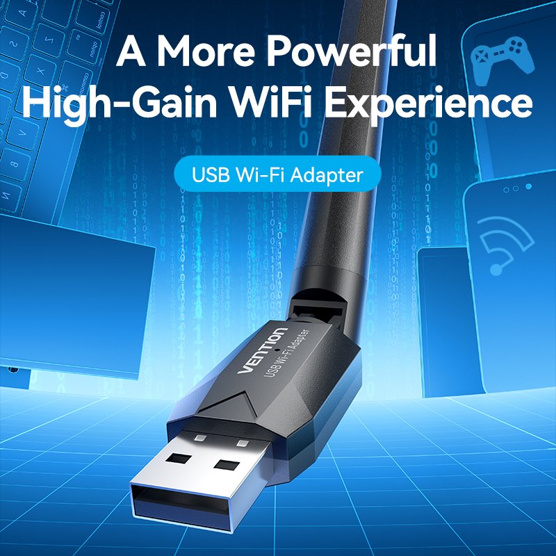 Vention NETWORK USB WiFi & Bluetooth Antenna AC650 Dual Band KDUB0