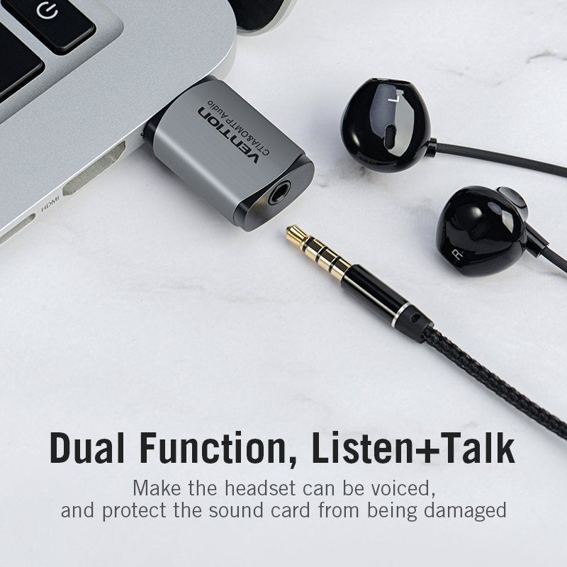 Vention AUDIO CONVERTER USB-A to 3.5mm Sound Card CDLH0