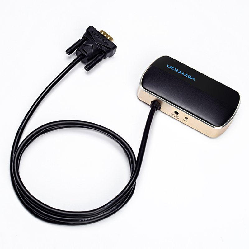 Vention VGA Splitter 2-Port with Power & VGA Cable 1.0m DBABF
