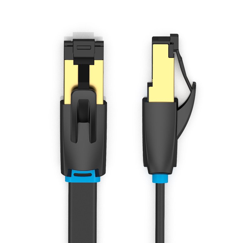Vention NETWORK Cable CAT8 SFTP Flat 5.0m Black IKCBJ