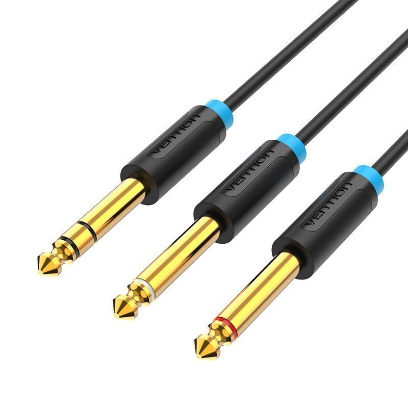Vention AUDIO 6.3mm M to 2×6.3mm M TRS Cable 2.0m BATBH