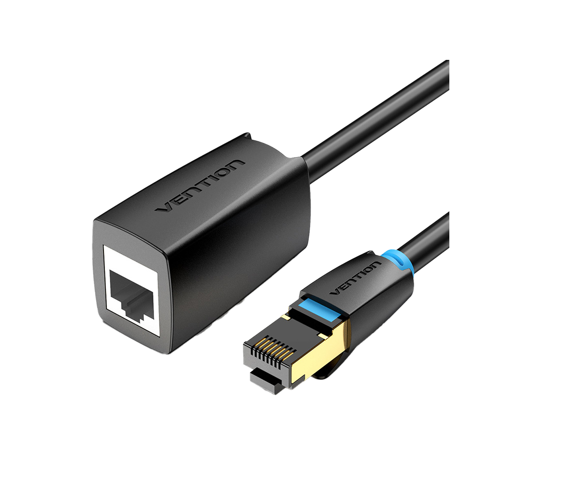 Vention NETWORK Cable CAT8 SFTP M-F Extension 1.5m Black IKHBG