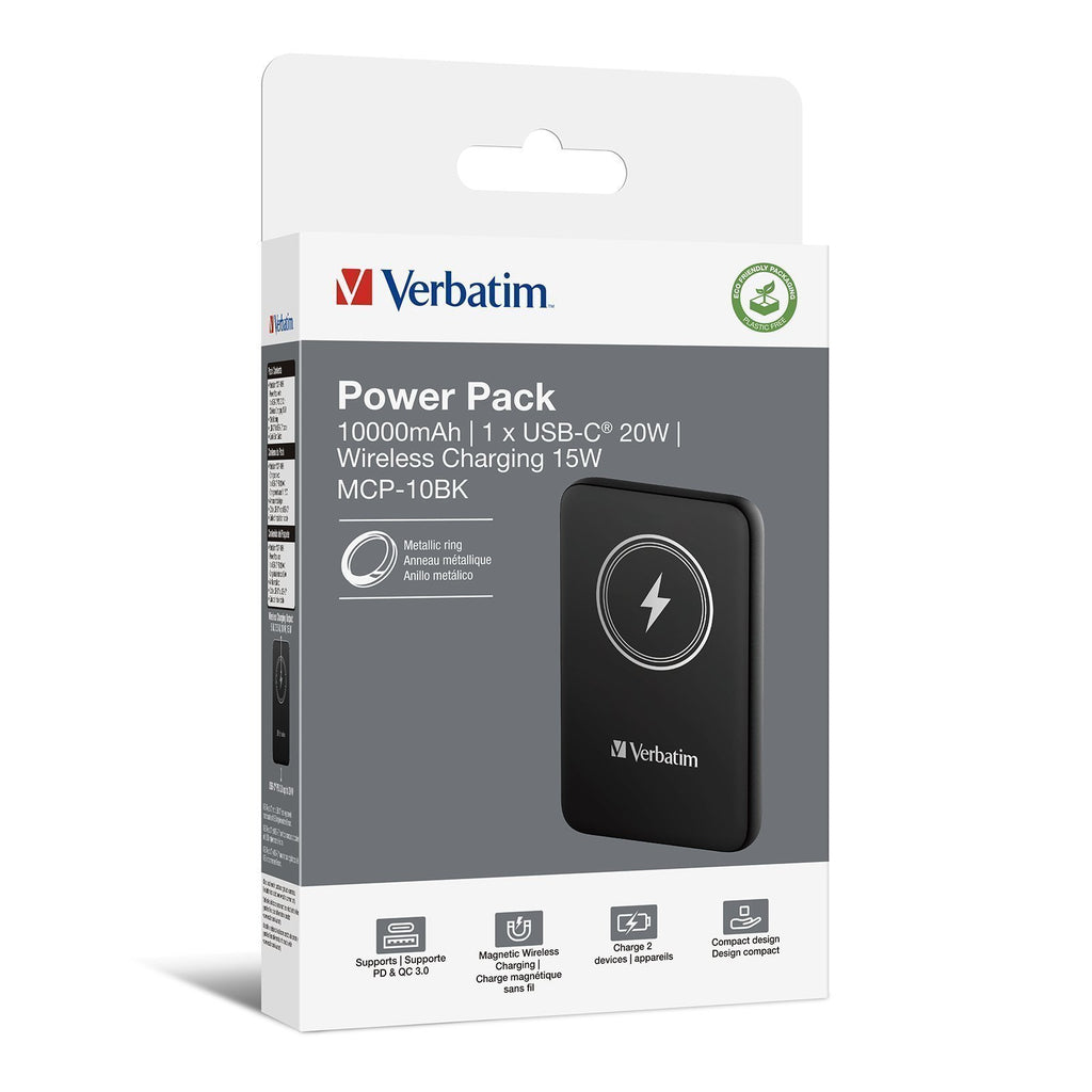 Verbatim Powerbank Wireless Magnetic 10000 Black
