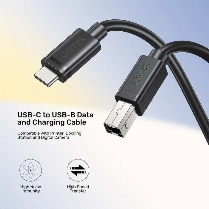 Unitek USB-C 2.0 to USB-B Printer Cable 3.0m
