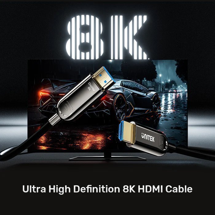 Unitek Fiber Optic HDMI 2.1 Cable 8K60Hz 20.0m