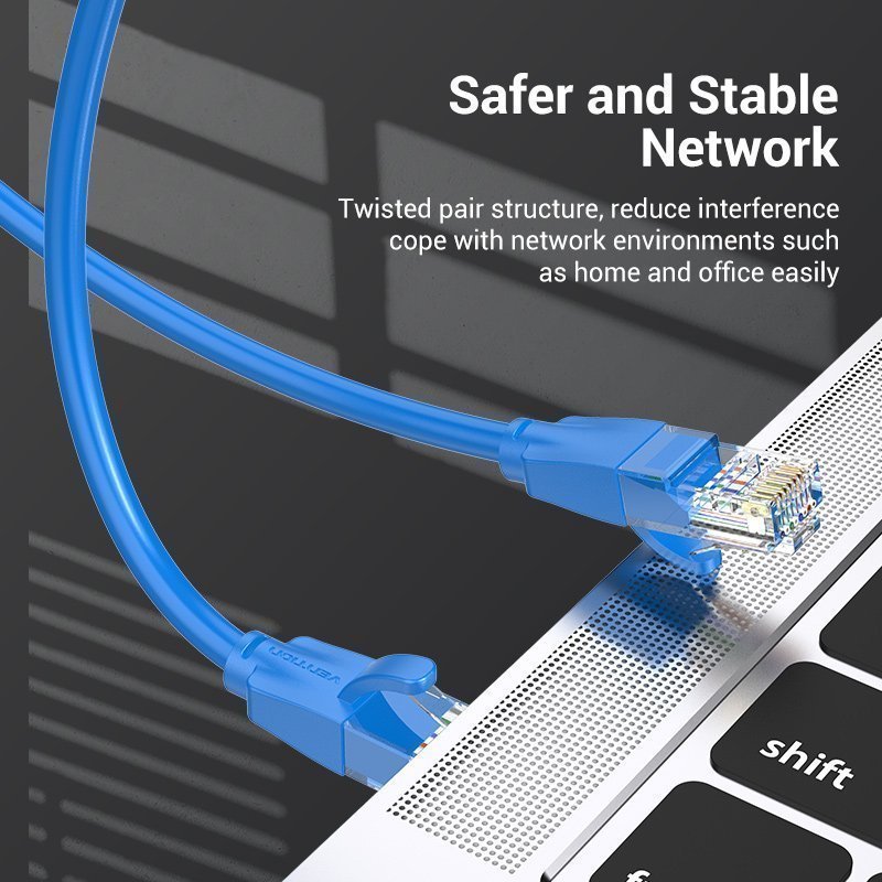 Vention NETWORK Cable CAT6 UTP 1.0m Blue IBELF