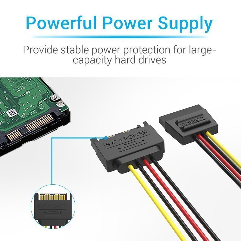 Vention IT Cable SATA 15P Power Extension 0.3m KDABY
