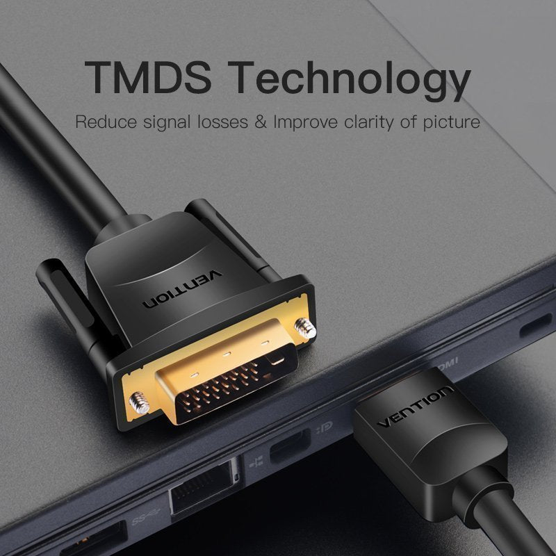 Vention HDMI Cable to DVI 24+1 BiDirection 2.0m ABFBH
