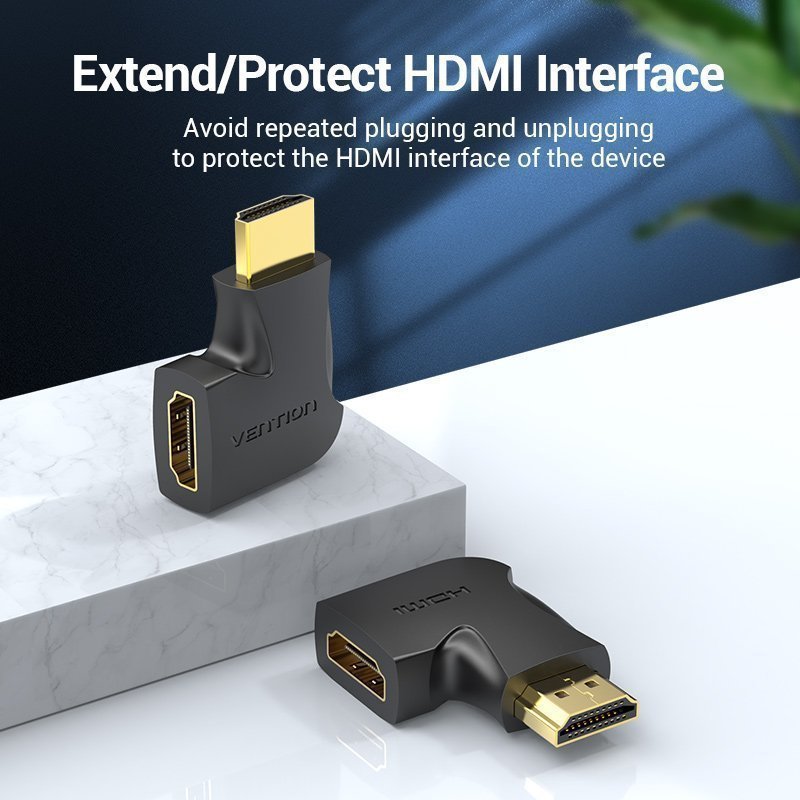 Vention HDMI Adaptor Male to Female 270 Degree Vertical Flat AIQB0