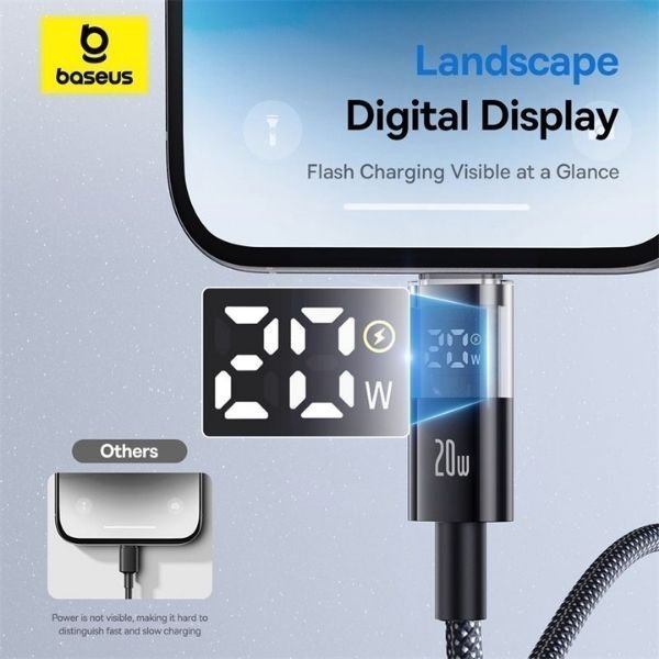 Baseus Cable Lightning to USB-C Display 2 Series Braided 20W 2.0m Black