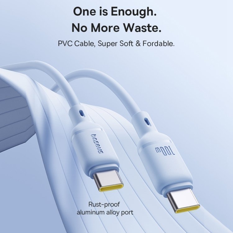 Baseus Cable USB-C to USB-C Silky Series 1.0m 100W White