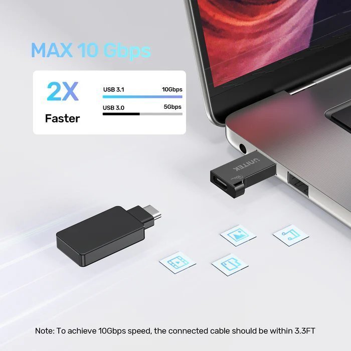 Unitek UCA USB-C Female to USB-A Male Adapter 10Gbps A1049A