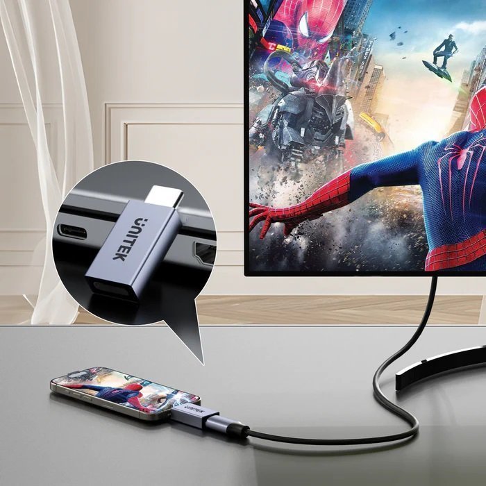 Unitek USB-C 4.0 Male to Female Adaptor PD240W A1038