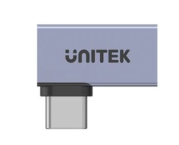 Unitek UCA USB-C 4.0 Male to Female Adaptor 90degrees (Side) A1040GY