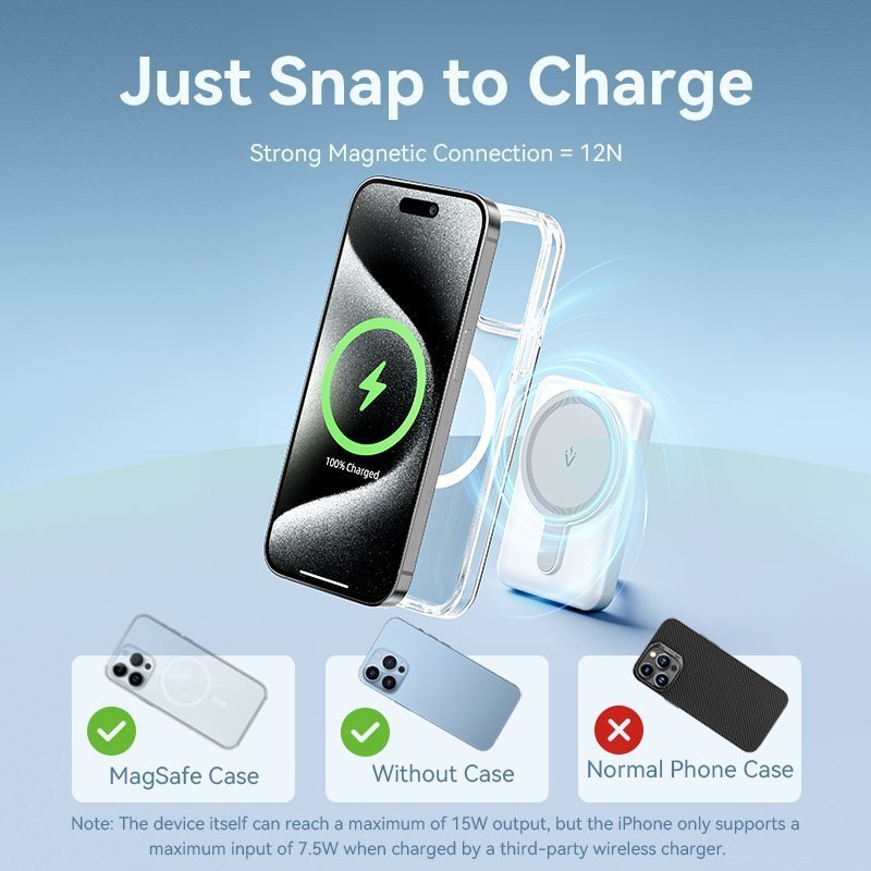 Vention Powerbank Wireless Magnetic 5000mAh 20W Black FHSB0