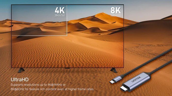 Unitek Converter USB-C to HDMI Cable 8K60Hz 1.8m V1423B