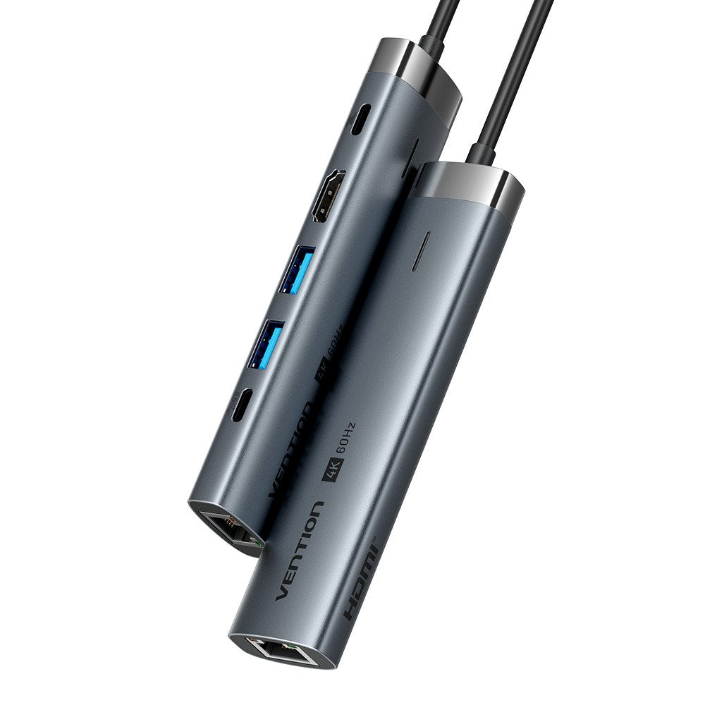 Vention HUB USB-C 1xUSB-C 3.2/2xUSB3.0/HDMI 4K60Hz/Gb/PD TGNHB