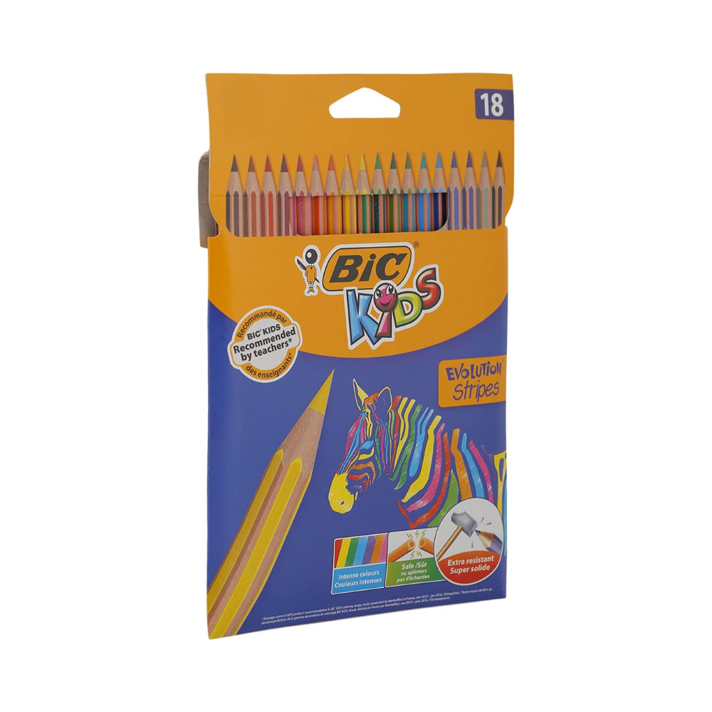 Bic Kids Evolution Stripes Σετ Ξυλομπογιές 18τμχ
