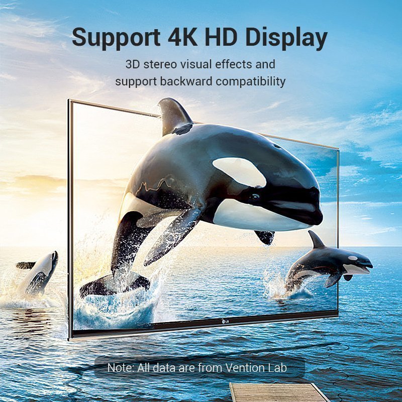 Vention HDMI Adaptor Male to Female 270 Degree Vertical Flat AIQB0