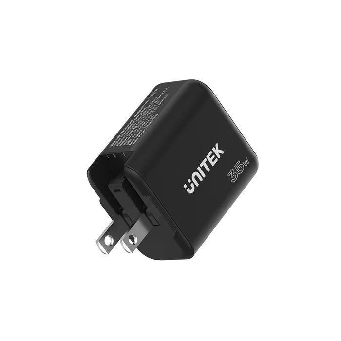 Unitek Charge Wall 35W 1xUSB-C PD & 1xQC 3.0 UK/EU/US Black P1119A