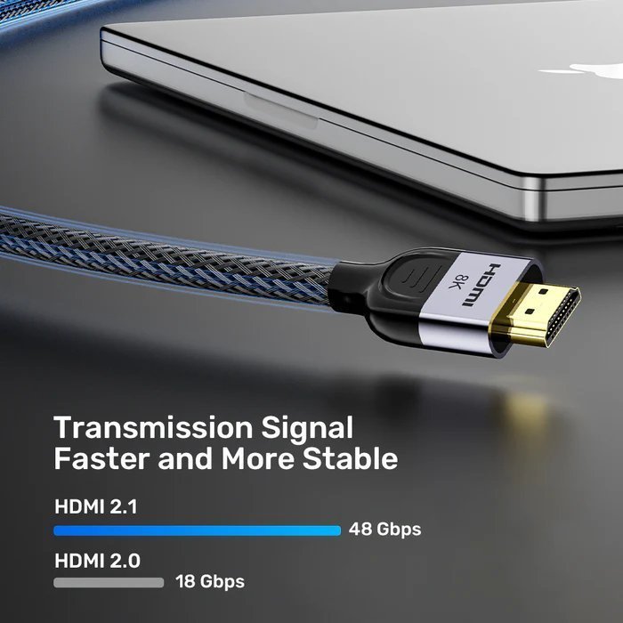 Unitek HDMI 2.1 Cable 8K60Hz Braided 3.0m C11093RGY-3M
