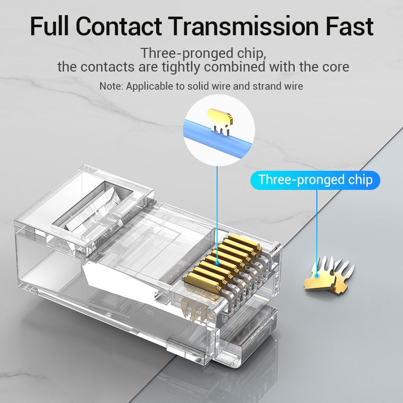 Vention NETWORK Connectors CAT6A UTP Modular Plug IDGR0-50 (50 Pack)