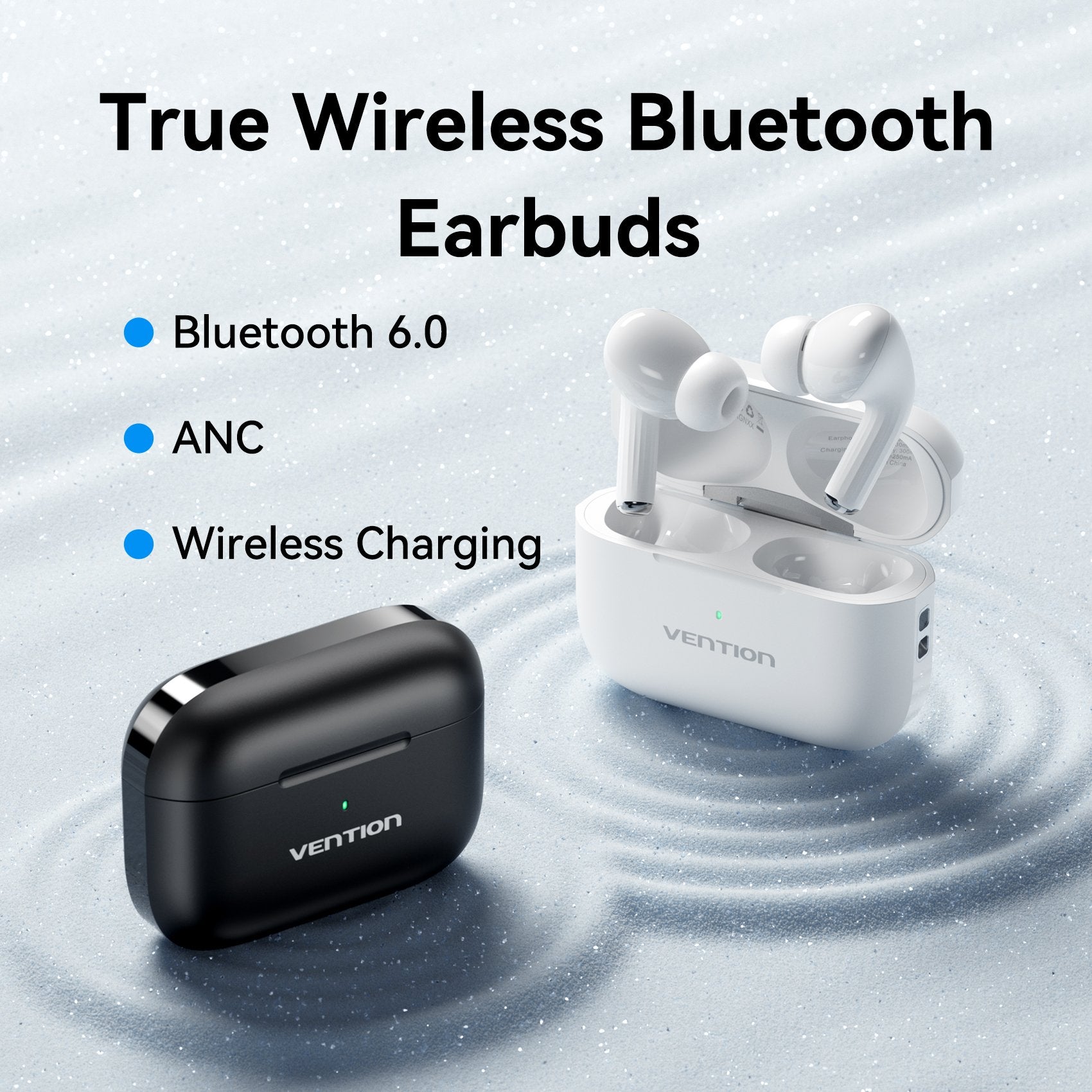 Vention Earphones BT TWS InEar ANC +Wireless Charging ECHO LITE E11 Pro White NBVW0-Pro