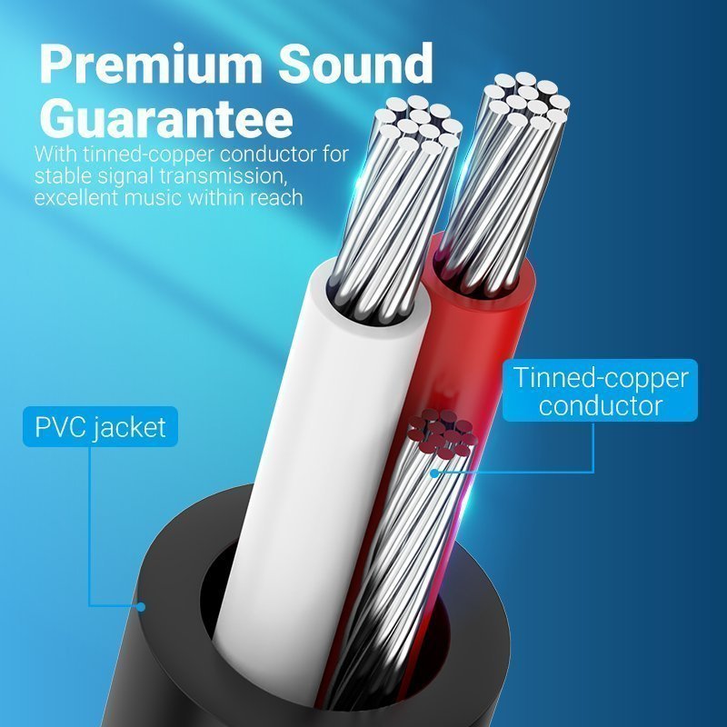 Vention AUDIO 6.3mm M to 2×6.3mm M TRS Cable 3.0m BATBI