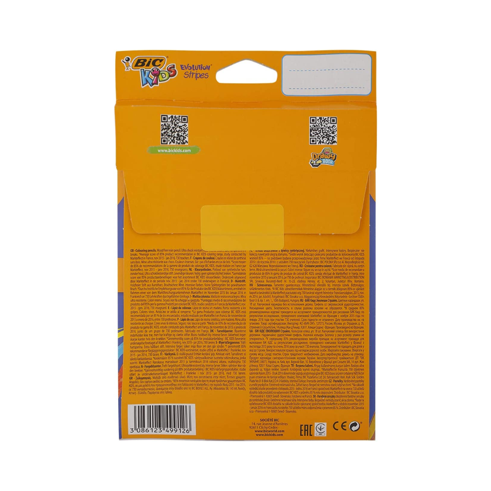 Bic Kids Evolution Stripes Σετ Ξυλομπογιές 18τμχ