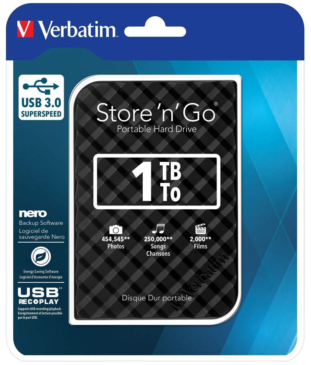 Verbatim HDD External STORE’N’GO 2.5” USB3.0 Slim 1TB Black