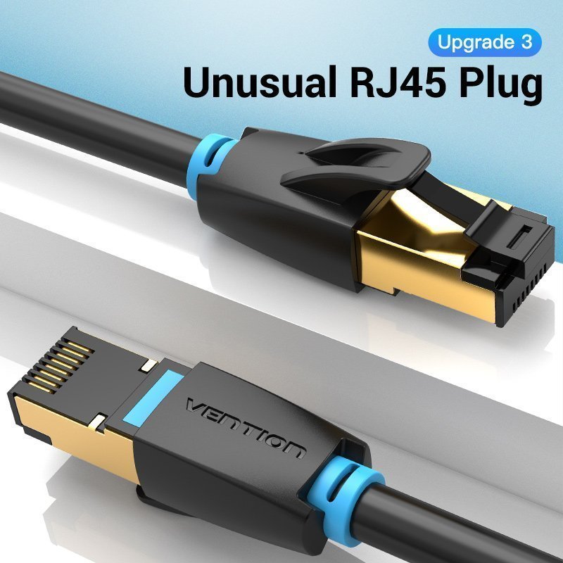 Vention NETWORK Cable CAT8 SFTP M-F Extension 1.5m Black IKHBG