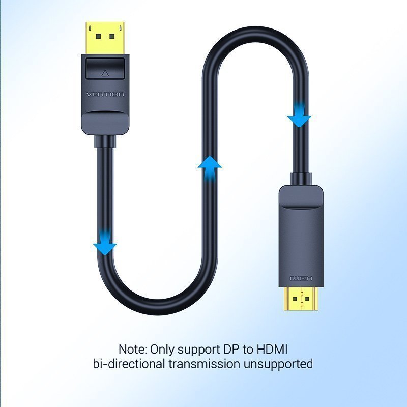 Vention DisplayPort Cable to HDMI 4K30Hz 5.0m HAGBJ