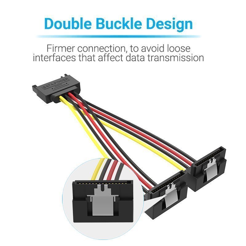 Vention IT Cable SATA 15P M to 2x15P F Power Splitter 0.15m KDBBB