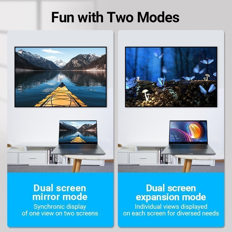 Vention HDMI Adaptor Male to Female 90 Degree Vertical Flat AIPB0