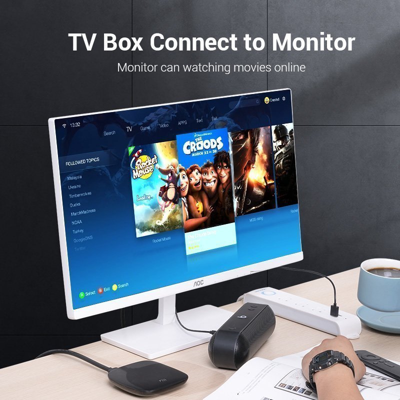 Vention HDMI Cable to VGA+Audio & USB Power 2.0m ABIBH